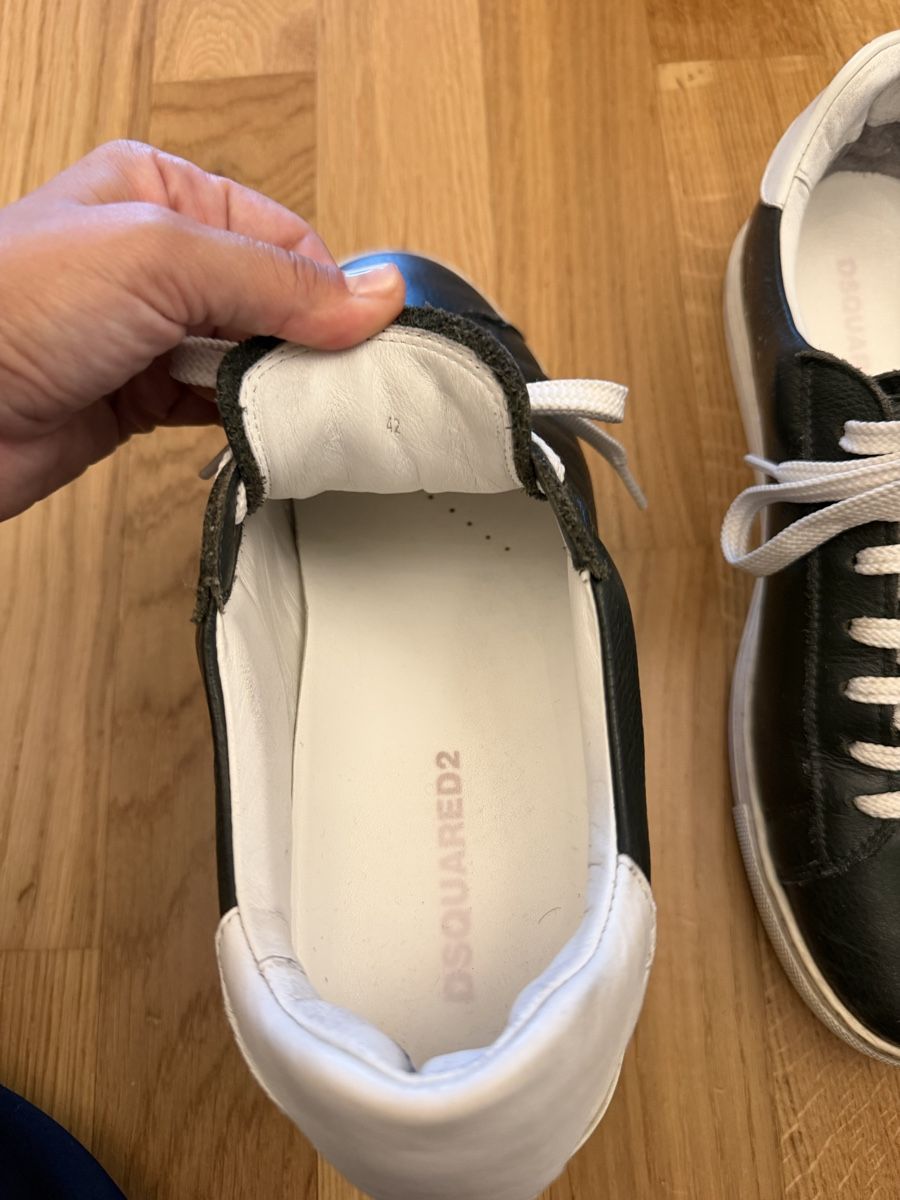 Dsquared2 Scarpe da uomo: DSQUARED2 Sneakers Leder Schwarz Groesse 42  – Usato da Reinach BL venduto da K.zh.A 2