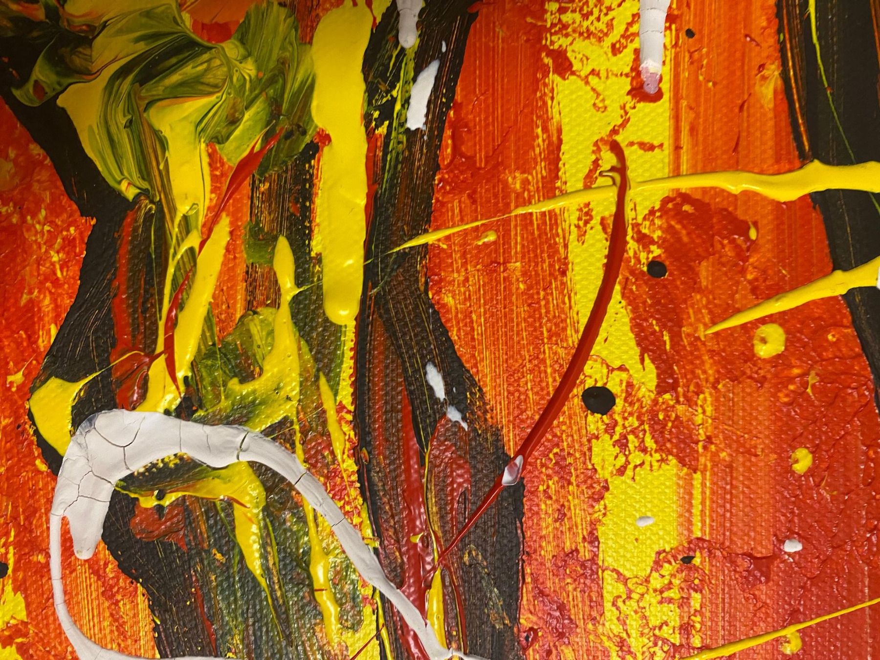 Dipinti: Acrylbild - Feuerhorde – Usato da Chur venduto da bemaha 3