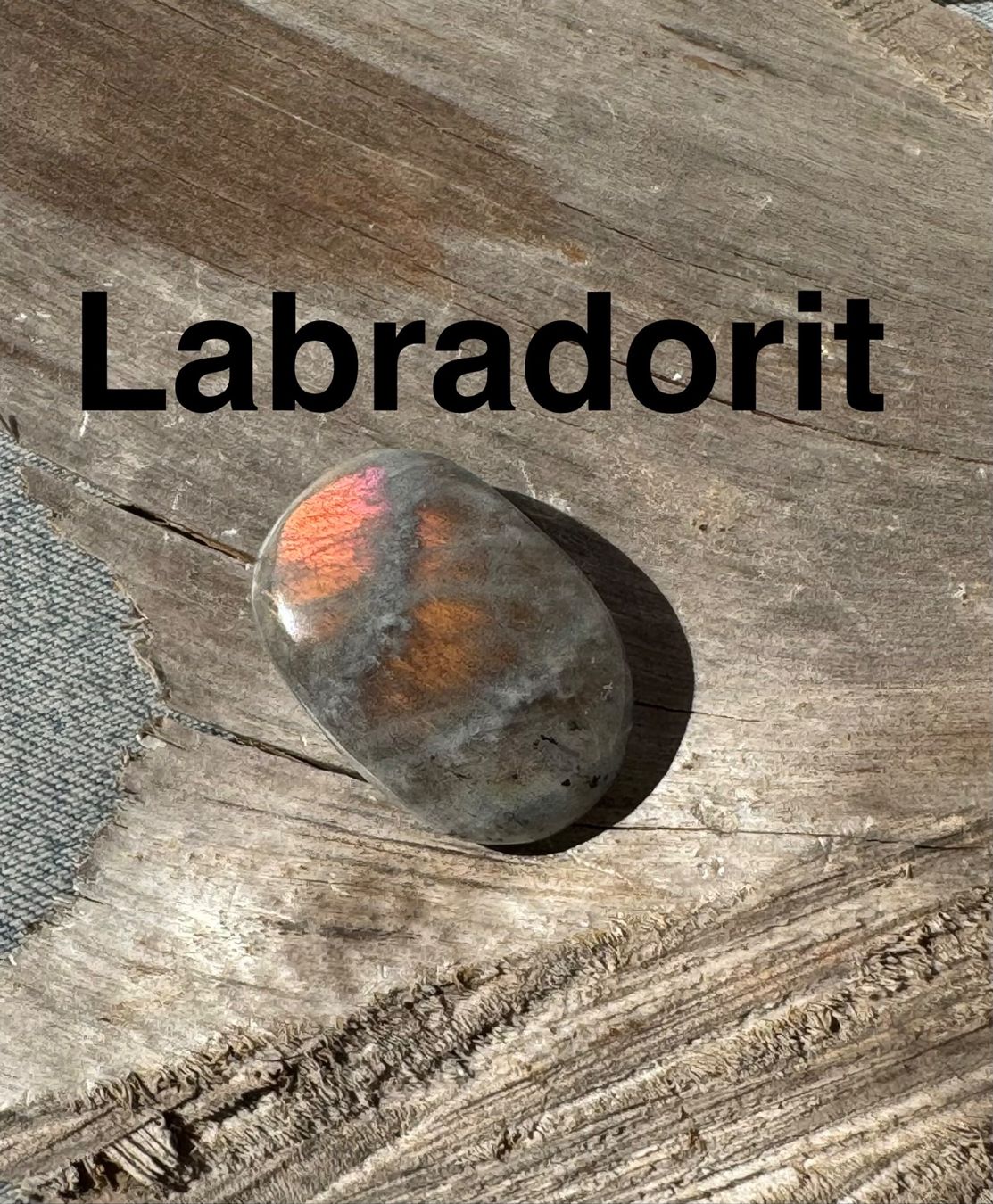 Minerali & Pietre curative: Labradorit rundum poliert   mit "FEUER"  schön!!   Stein – Nuovo e nell'imballaggio originale da Leuggern venduto da gemshow