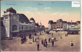 Basel - Bundesbahnhof - Tram - animee - coloriert