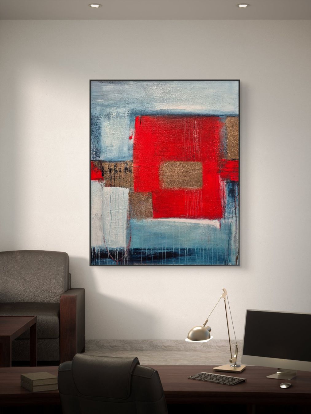 Foto & Immagini: Abstraktes Bild 80x100cm mit Rahmen – Nuovo (secondo la descrizione) da Urdorf venduto da Contra8