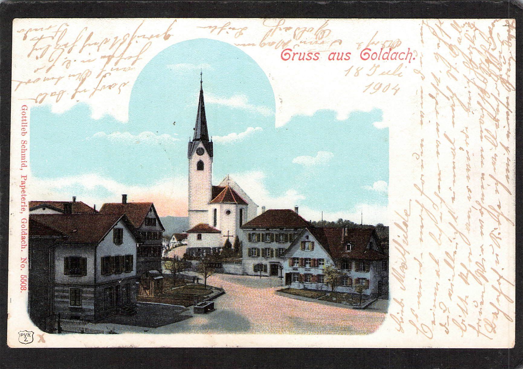 Ansichtskarten: Gruss aus Goldach SG , gel. 1904 – Gebraucht aus Reichenburg von Pipo-67