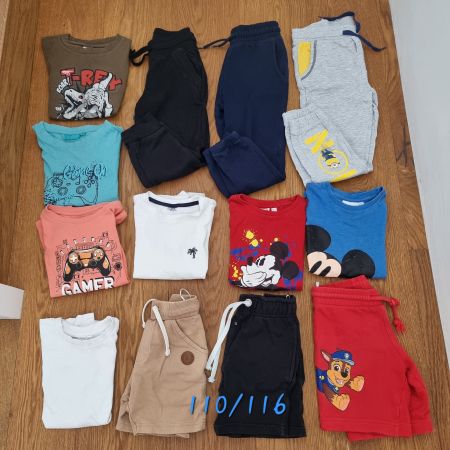 Kinder Sommer Kleiderpaket Gr. 110/116 T-Shirts Shorts 14...