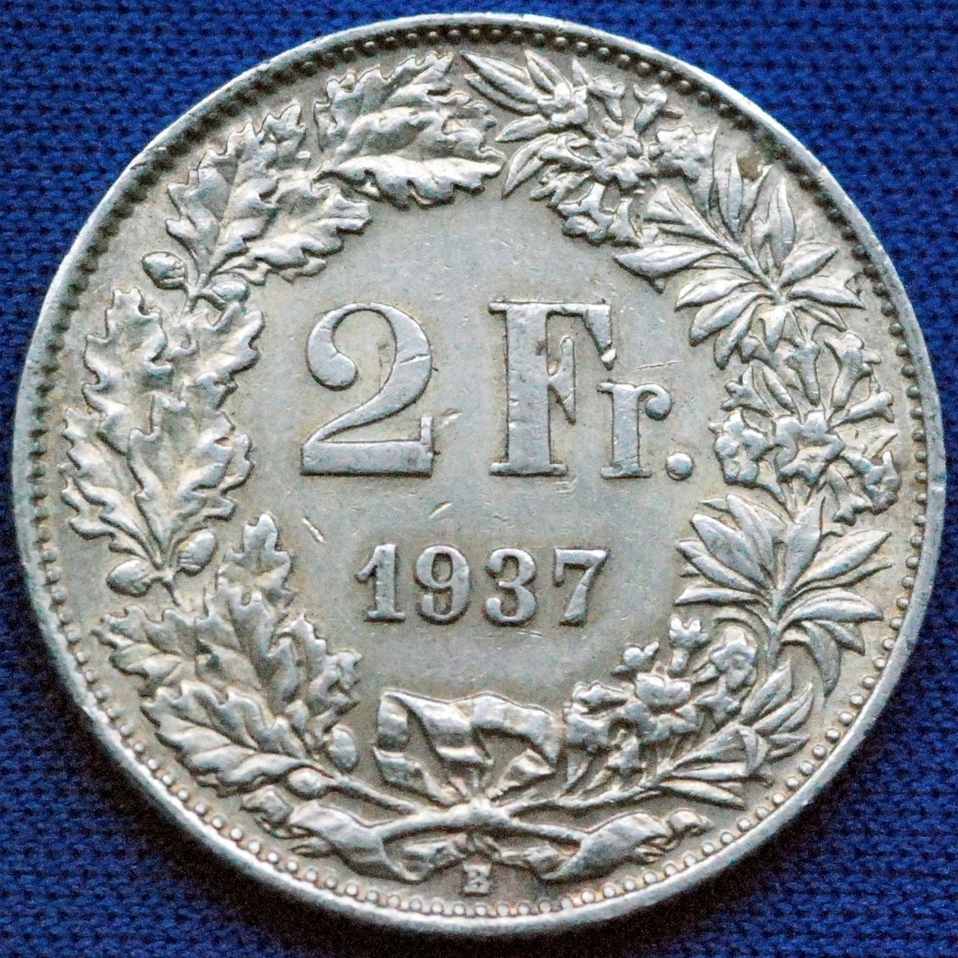 Tutti le monete: Silberner 2.- Jg. 1937, Rar – Usato da Mühlethal venduto da sowato