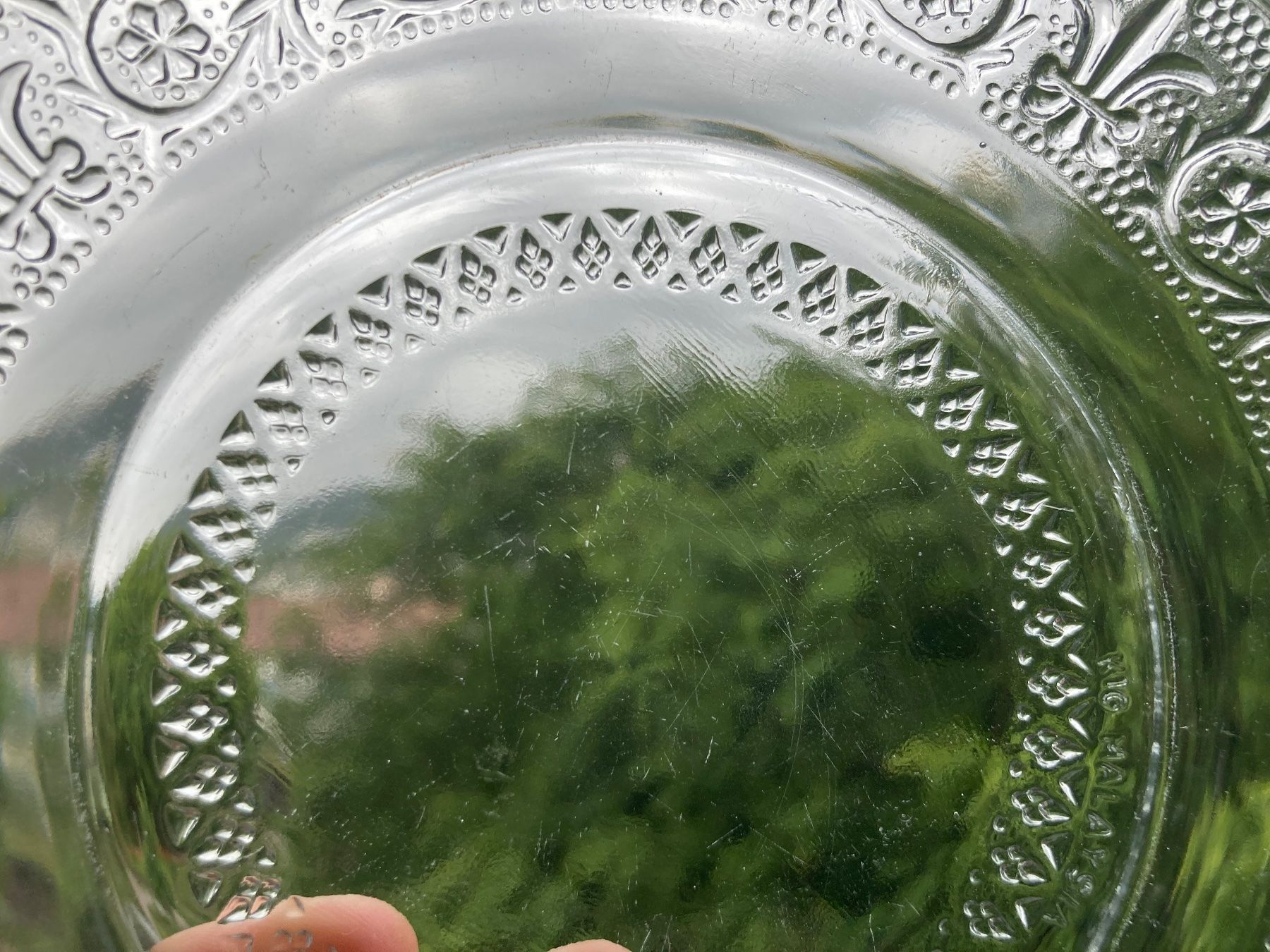 Piatti: Vintage Glas-Dessertteller mit Blumenmuster, 5 Stk – Usato da Zürich venduto da Idbiw 6