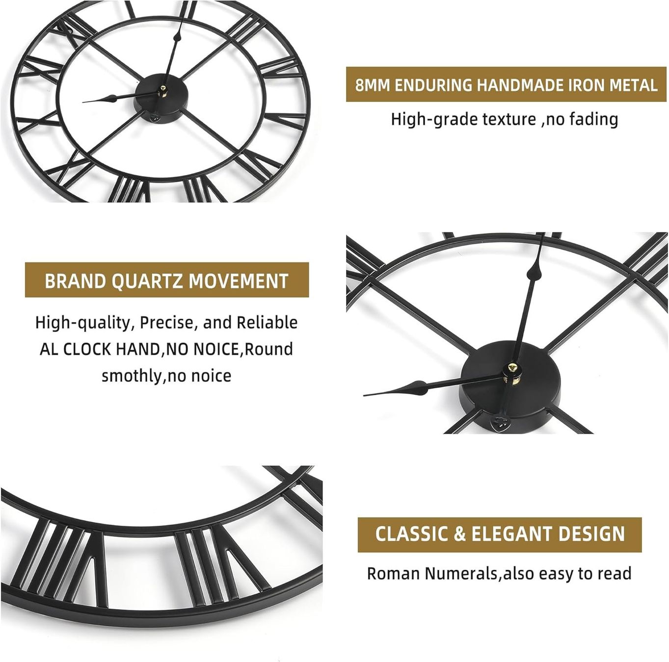 Stand- & Wanduhren: Wanduhr lautlos Schwarz 60 cm – Neu und originalverpackt aus Nuglar von SaleRitter 4
