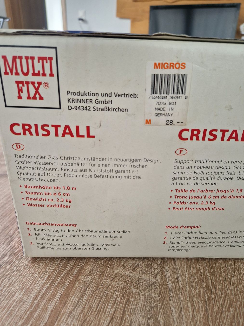 Krinner Christbaumständer: Krinner Christbaumständer "Cristall", grün, neuwertig – Gebraucht aus Rebstein von Ajs_Toy_Palast_1 5