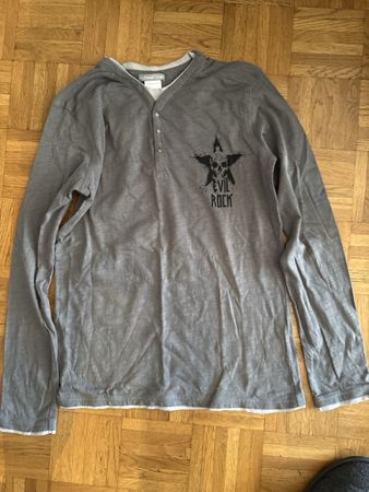 Tee-shirt manches longues "Evil Rock" homme La Redoute gris 