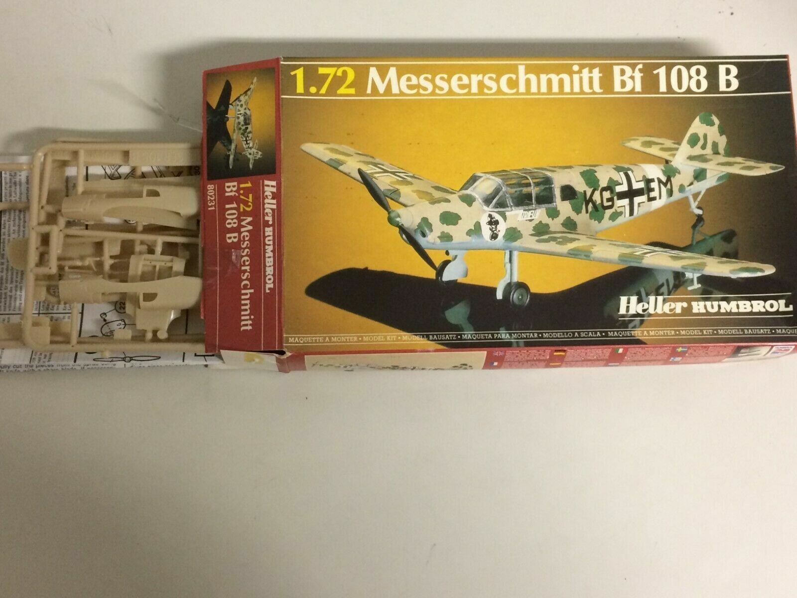 Heller Kit di modellismo & Modellini statici: plastic model kit 1/ 72 HELLER 80231 MESSERSCHMITT BF 108B – Nuovo e nell'imballaggio originale da Vezia venduto da Aquarius_Age 2