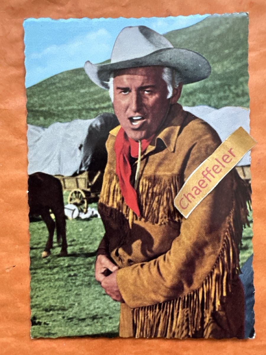 Cartoline postali: Alte Ansichtskarte Stewart Granger als Old Surehand – Usato da Zürich venduto da Chaeffeler