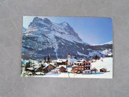 Postkarte Grindelwald Dorfpartie Hörnli und Eiger