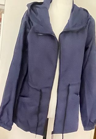 Regenjacke, neu, Kapuze, Gr. S, dunkelblau