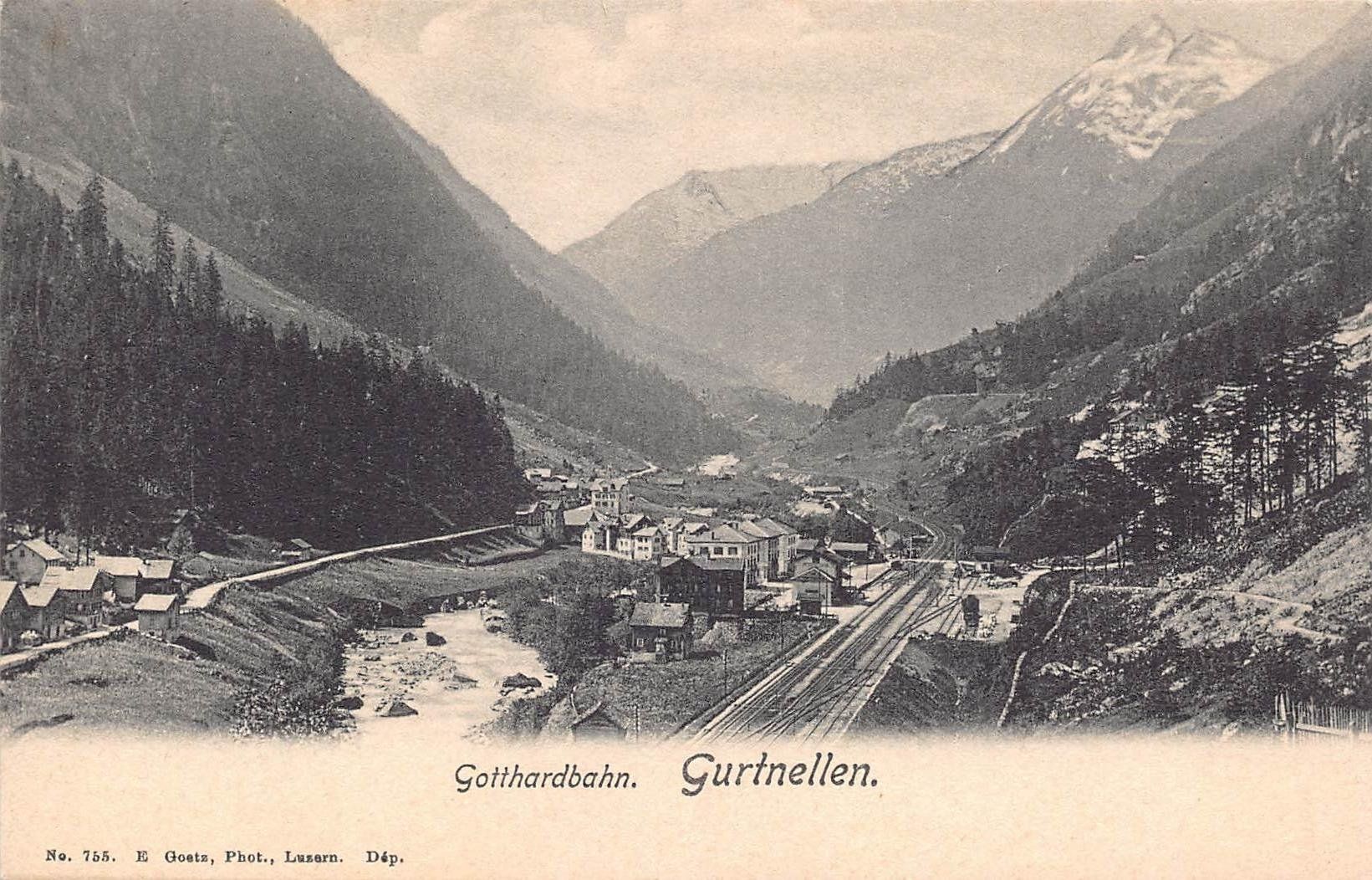 Cartoline postali: Gurtnellen Bahnhof um 1900 – Usato da Bichelsee venduto da Gloeckner