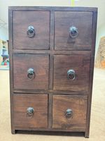 Petite commode en bois 6 tiroirs 