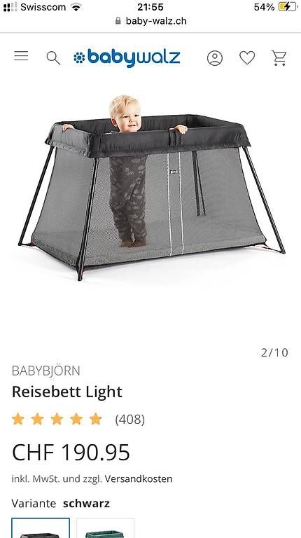 Babybjörn Letti: Reisebett BabyBjörn Light – Usato da Oberlunkhofen venduto da zweistein05 2