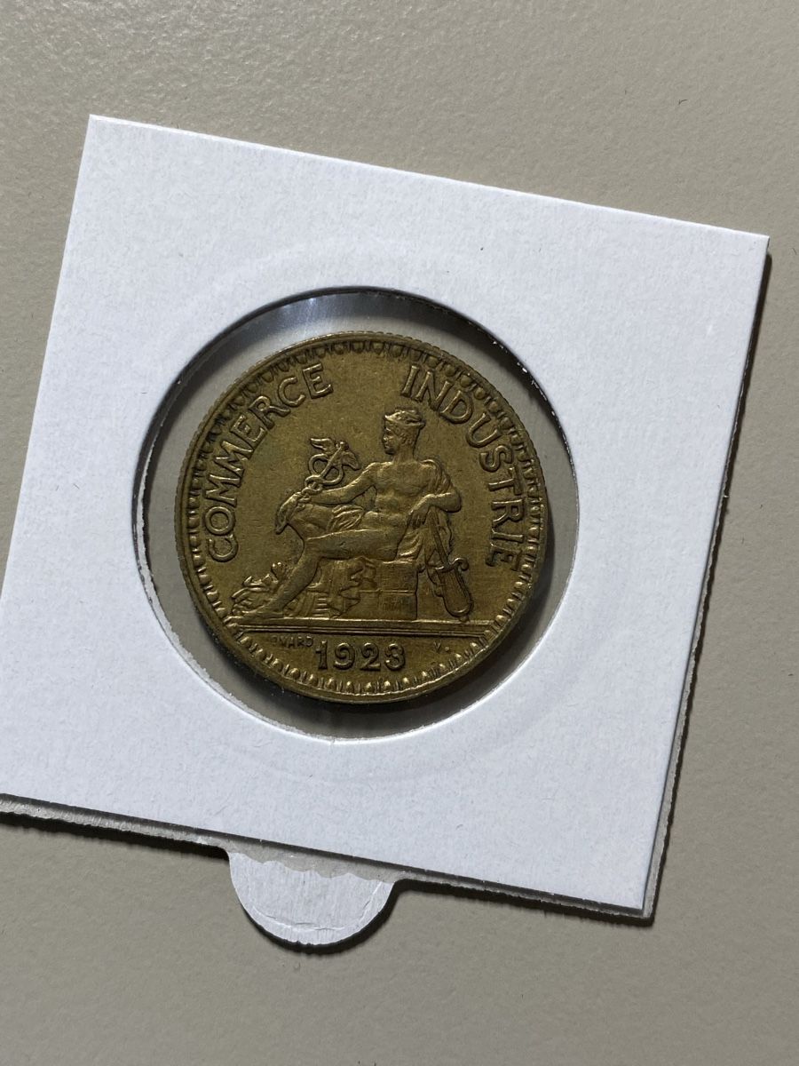 Alle Münzen: France - 2 francs - Chambre commerce - 1923 – Gebraucht aus Payerne von Mike1682 1