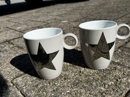 2 x Kaffee-/Teetassen Stern