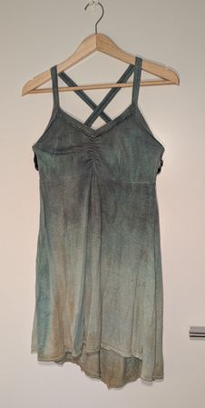 Kleid THIS WORLD blau-grün Grösse M gebraucht