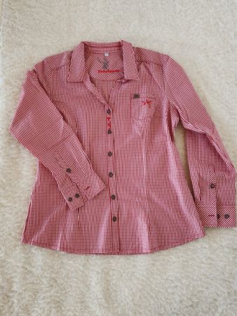 Trachtenbluse Spieth&Wensky - rot weiss kariert - Gr. 44