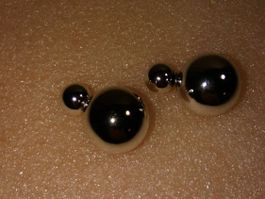 OHRRINGE MODESCHMUCK,,KÜNSTLICH PERLEN,,SILBER FARBE