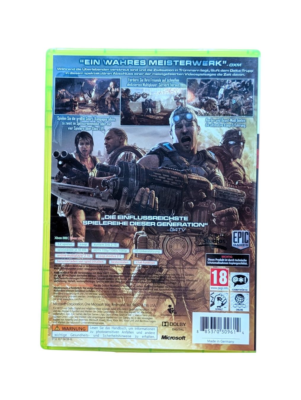 Microsoft Giochi: Gears of War 3 Xbox 360 – Usato da Domat/Ems venduto da IsseldorsShop 1