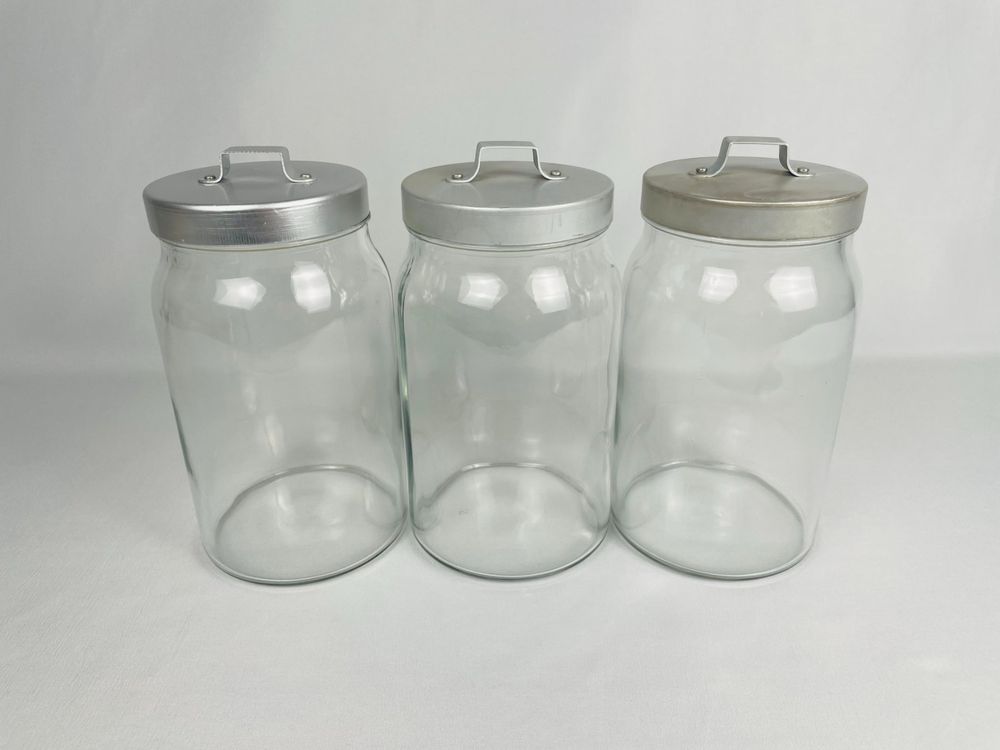 Altes Französisches Glas Mit Deckel Für Oliven