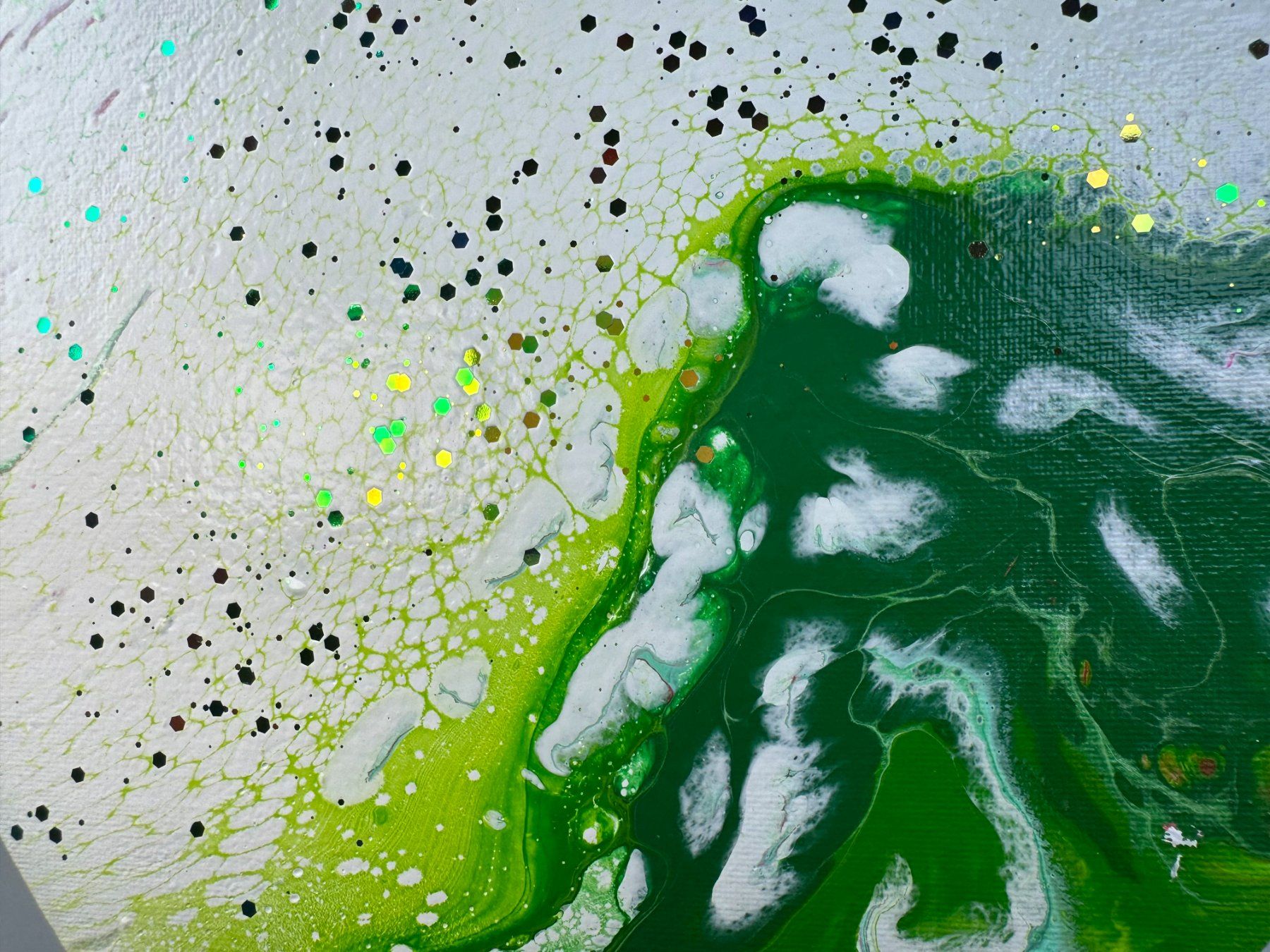 Dipinti: Acryl-Flüssigmalerei, Herzform – Usato da Schlieren venduto da MayaSheng1983 1