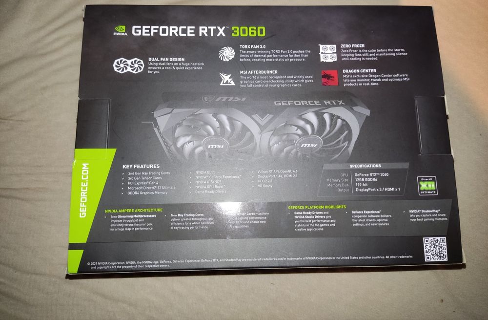 MSI GeForce RTX 3060 VENTUS 2X 12G OC, Grafikkarte | Kaufen auf Ricardo