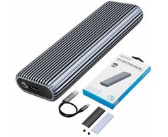 SSD-Gehäuse / SSD-Enclosure M.2 NVMe USB-C 3.2 PD-Kabel 60W