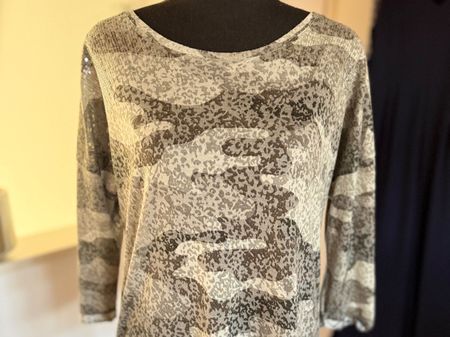 Langarm Shirt Damen Grösse 36 mit Pailletten mint