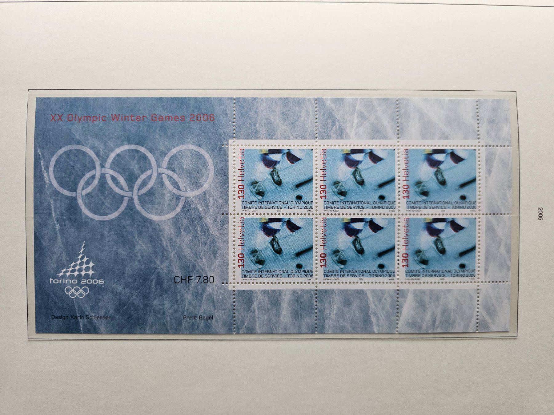 Tutti i francobolli: 2005 Kleinbogen "Olymische Spiele Turin" Eishocky – Nuovo (secondo la descrizione) da Leimbach AG venduto da jaja79