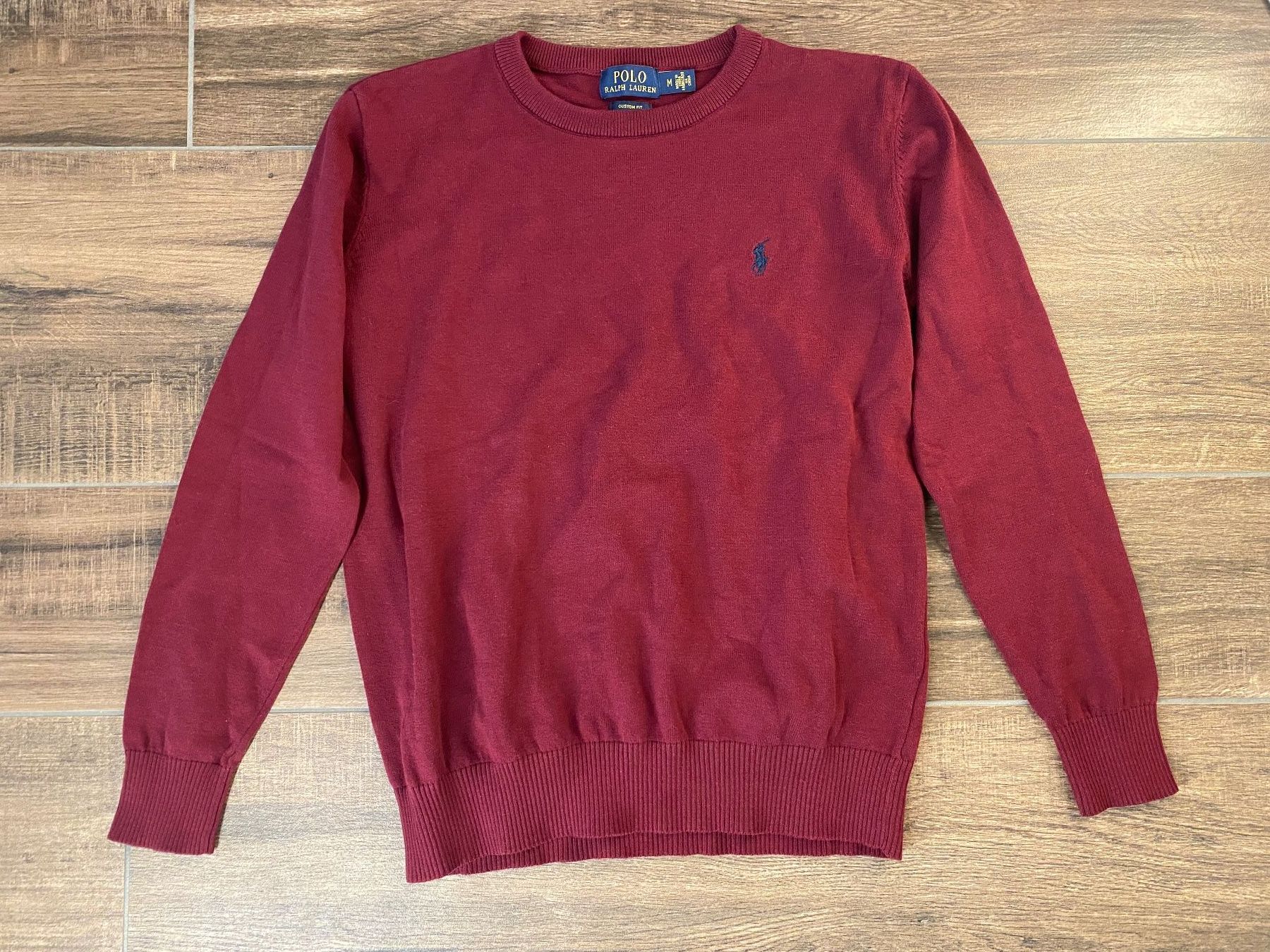 Polo Ralph Lauren Maglioni & Felpe: Ralph Lauren Polo Pullover / Langarm Custom Fit rot Gr. M – Usato da Pratteln venduto da a23_j2gs
