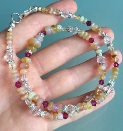 Catenine: Opal & Swarovski Element Collier UNIKAT – Nuovo (secondo la descrizione) da Basel venduto da Chili007 6