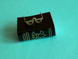 Buch dick mit Brille  fürs Puppenhaus aus England