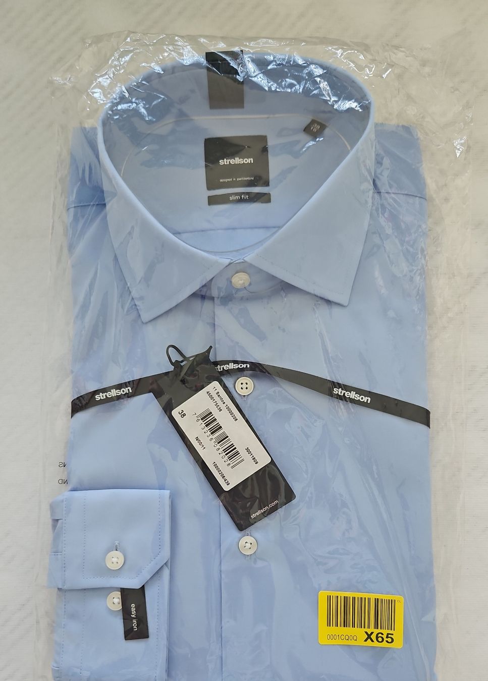 Strellson Hemden: Neues Strellson Hemd Gr. 38 Hellblau Slim Fit – Neu und originalverpackt aus Rotkreuz von Bibi2405
