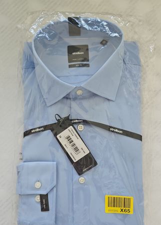 Neues Strellson Hemd Gr. 38 Hellblau Slim Fit