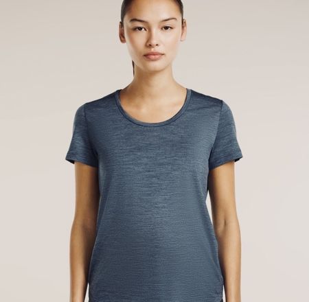 Icebreaker Merino Wool Scoop Neck Short Sleeve Tshirt Bluse