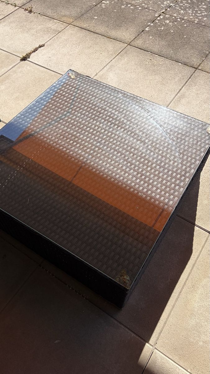 Poltrone: Lounge mit Tisch / Poly Rattan / dunkelgrau – Usato da Kloten venduto da fifferlotti 7