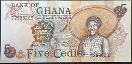Ghana 5 Cedis 1977 - non circ./unz