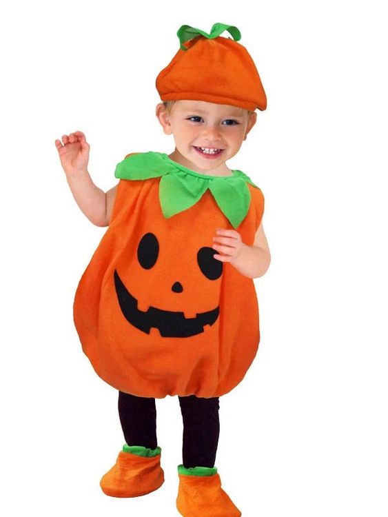 Kürbis-Kostüm Für Erwachsene – Halloween Outfit Mit Hut & Tasche | Unisex, Größe Ca. 86x86 Cm