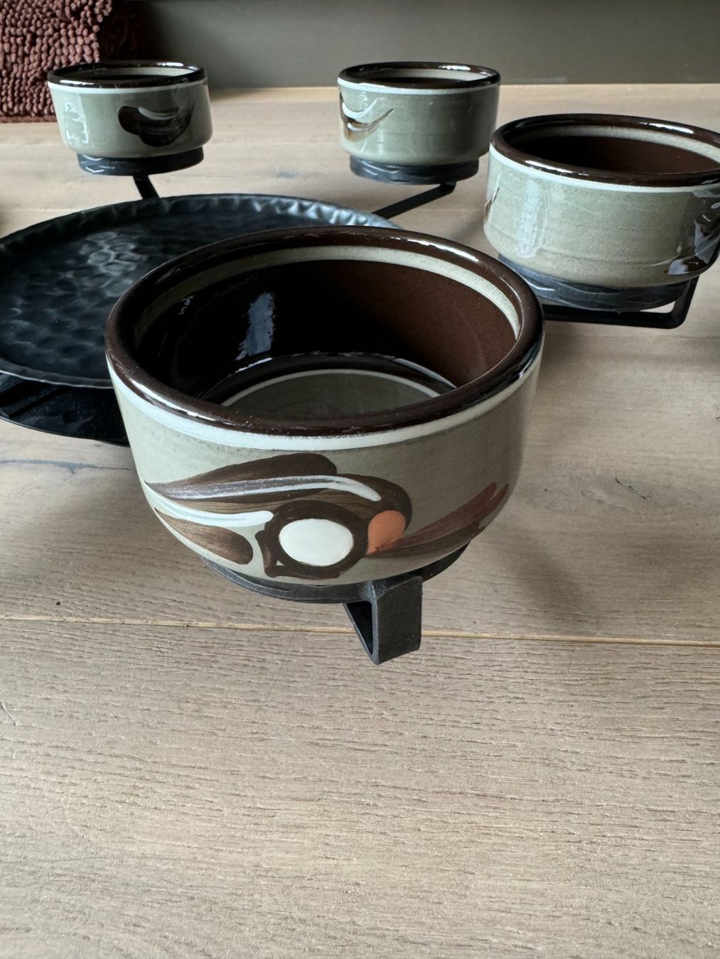 Set di piatti: Fondue Chinoise Geschirr mit Karussell – Usato da Siebnen venduto da Trans-Am 4