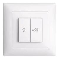 Feller.  UP-Schalter für Lampe und Ventilator 10 Stück.