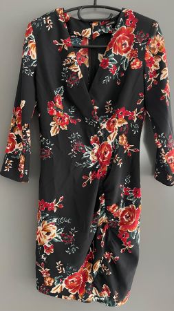 Kleid Zara, schwarz gemustert