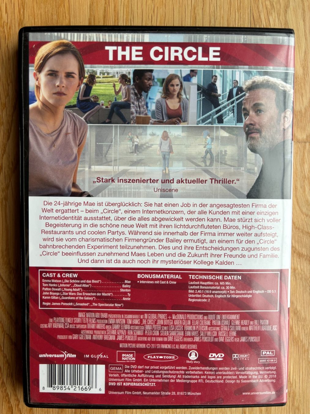 Tutti i DVDs: DVD The Circle Emma Watson Tom Hanks – Usato da Riehen venduto da vendita 1