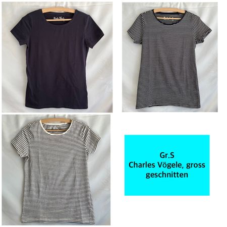 Gr.S, NEU, 3x T-Shirt kurzarm, rundhals