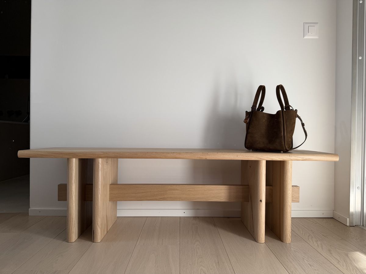 Panchine: Solid oak wood bench - Japandi style – Nuovo e nell'imballaggio originale da Corsier GE venduto da Karol_save_planet 7