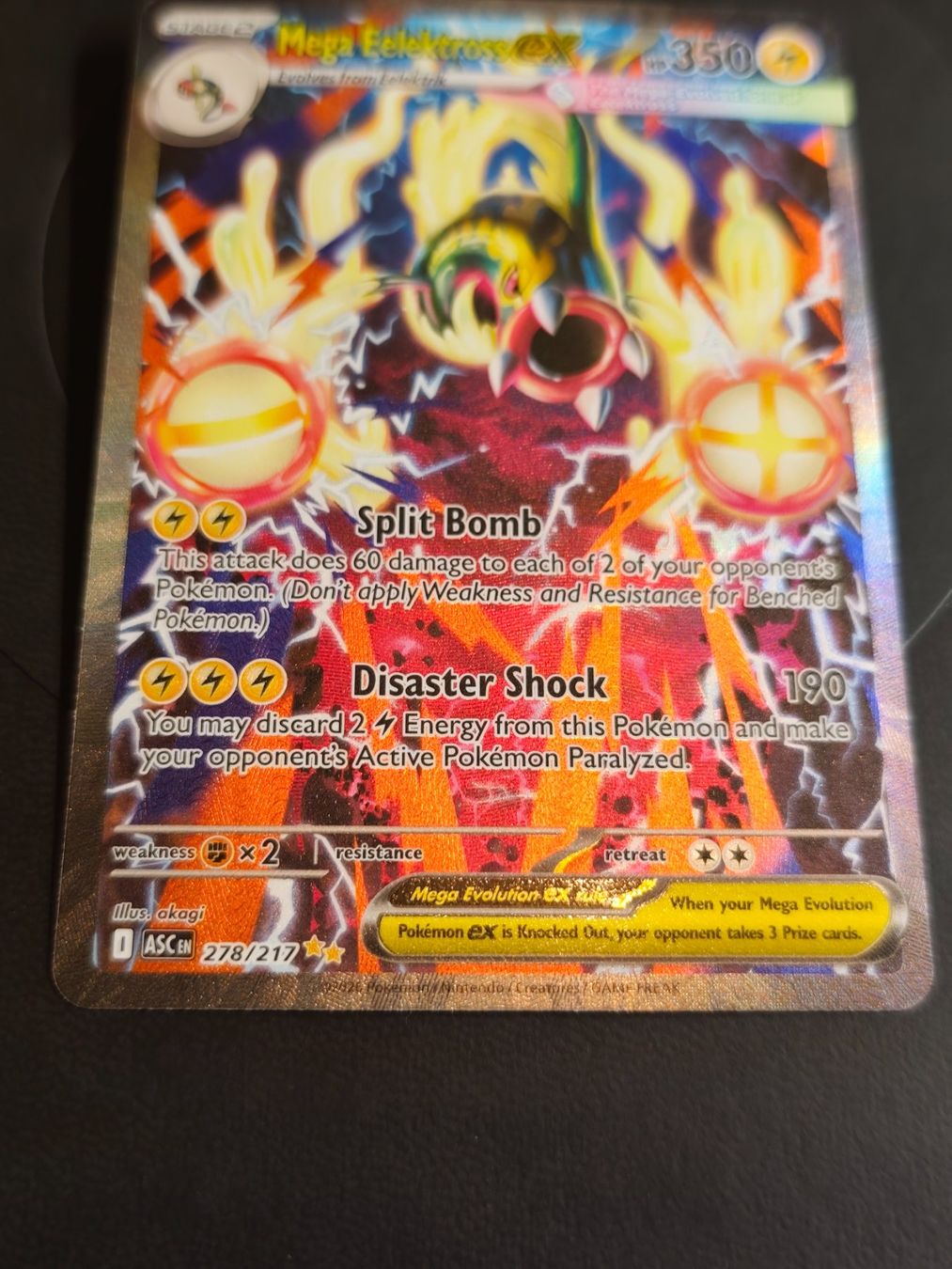 Pokémon Carte collezionabili: Mega Eelektross ex ASCen 278/217 – Nuovo (secondo la descrizione) da Bubikon venduto da el-ectronico 1