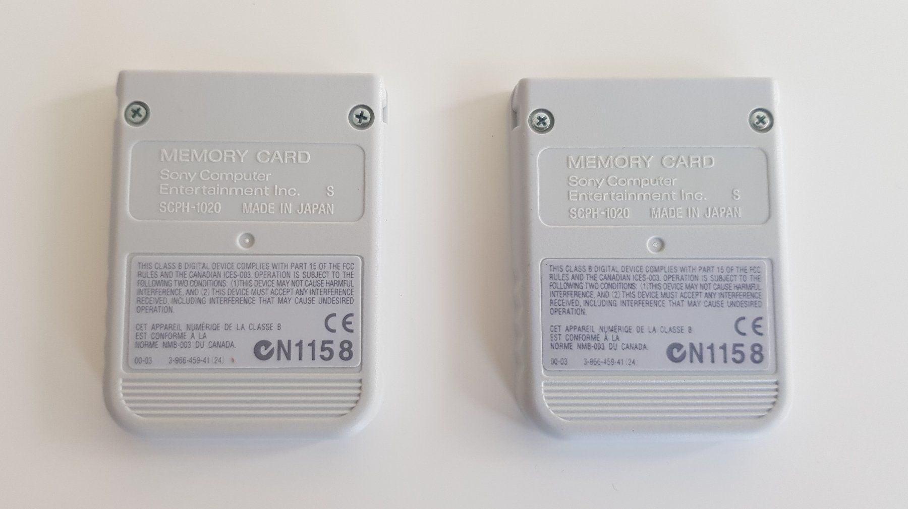 Sony Memory unit & Memory card: 2x PS1/PS One Memory Card - weiss – Usato da Oberglatt ZH venduto da jawormmx 1