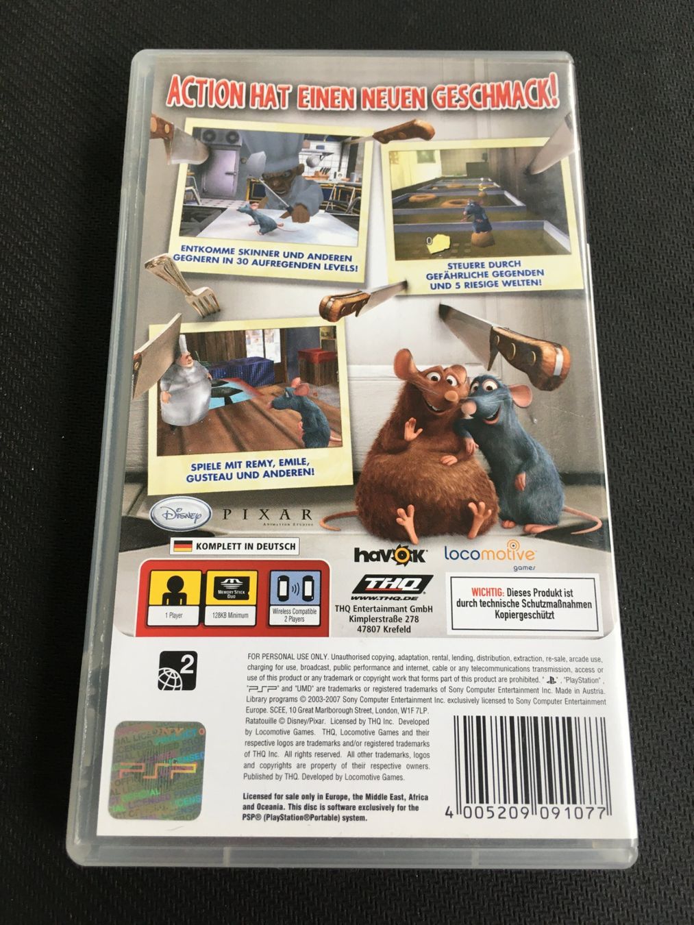 Sony Giochi: Ratatouille - PSP – Usato da St.Gallen venduto da Punktchen01 1