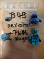 Lego-Figur    nex070	 Reex mit Kugel + Plättli bedr /B49